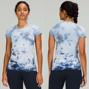 Lululemon Swiftly Tech Short Sleeve Shirt 2.0 Blue Stripe